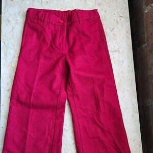 Janie and Jack Girls 4T Burgundy Wool Pants